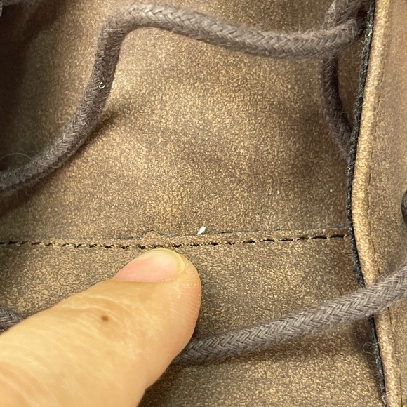 Soft style A hush puppies company brown lace booties with pompoms size 6.5 - Picture 15 of 16